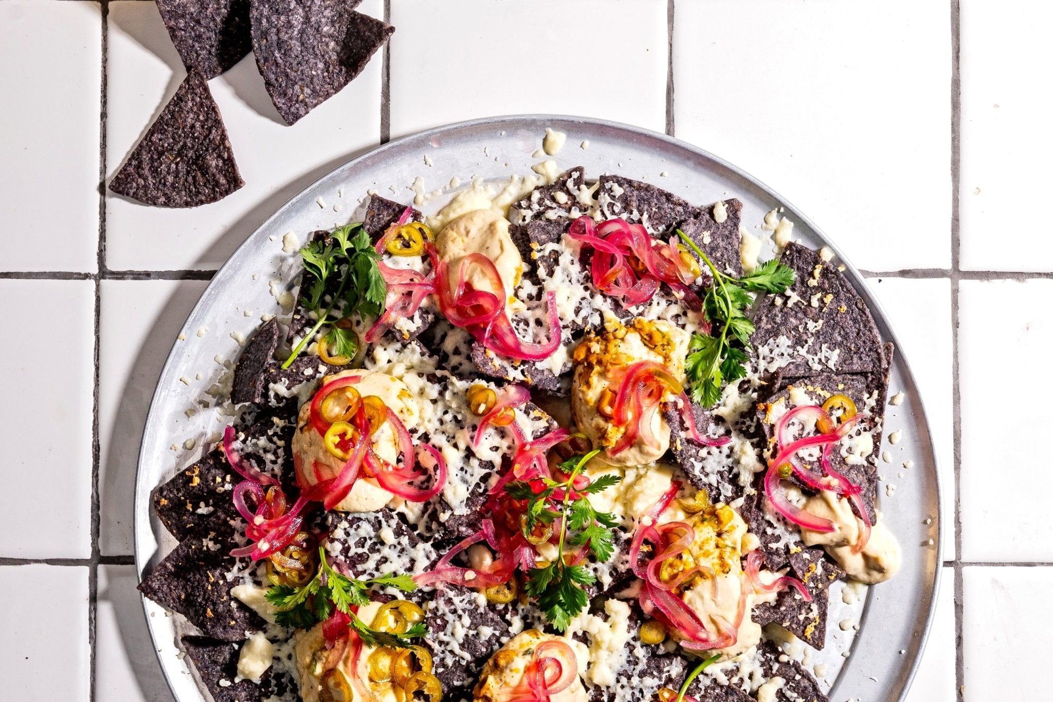 Mexican Street Corn Hummus Nachos